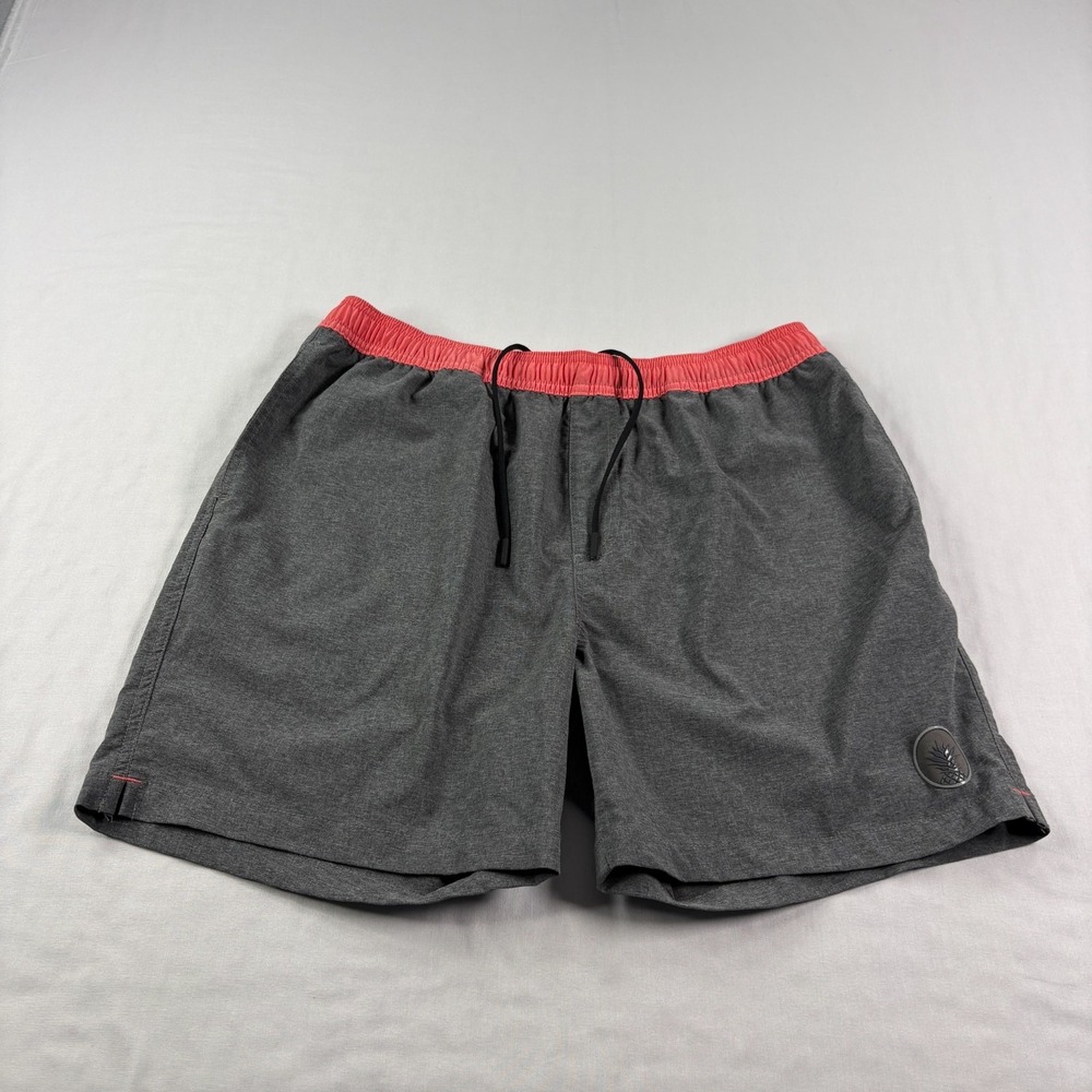 Chubbies Shorts Mens Large Gray Athletic Stretch Gym Performance Running Hybrid